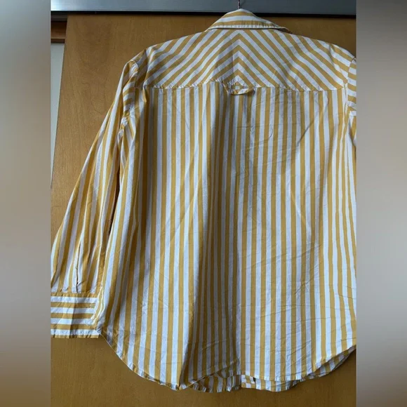 AYR The Deep End Button Down Stripe Shirt in Mac n Cheese S - Picture 3 of 4